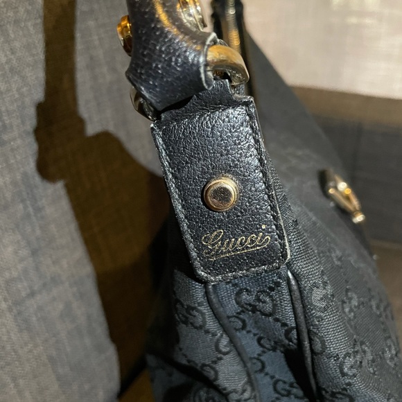 Authentic Black GG Canvas/Leather Abbey Medium - Picture 9 of 13